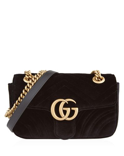 gucci marmont velvet bolsa black