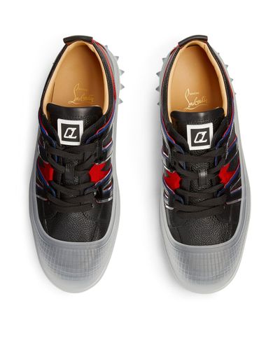 Christian Louboutin Leather Vida Viva Sneakers in Black for Men - Lyst