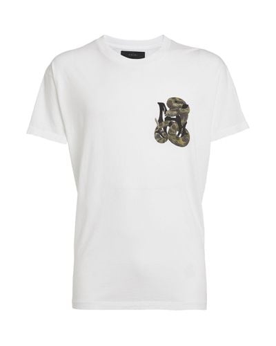 Amiri Cotton Snake T-shirt in White for Men - Lyst
