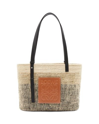 Loewe Wool Small Square Basket Bag in Brown - Lyst