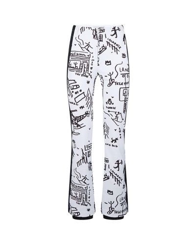 Rossignol Fleece Doodle Print Softshell Ski Trousers in White - Lyst