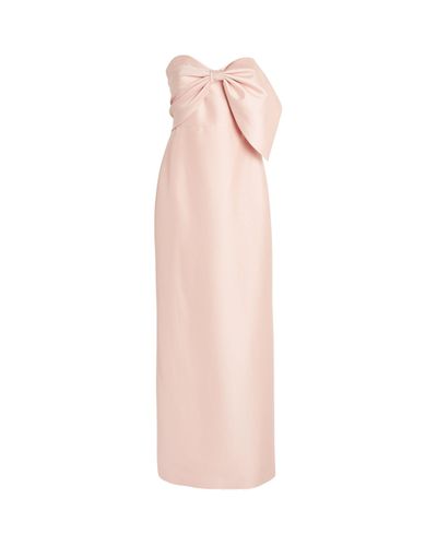 badgley mischka mikado strapless bow gown