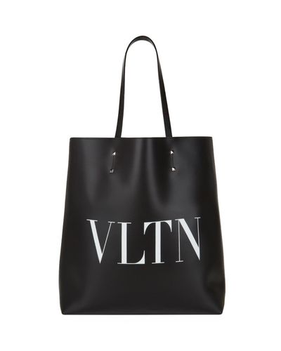 Valentino Leather Vltn Tote Bag in Black for Men - Lyst