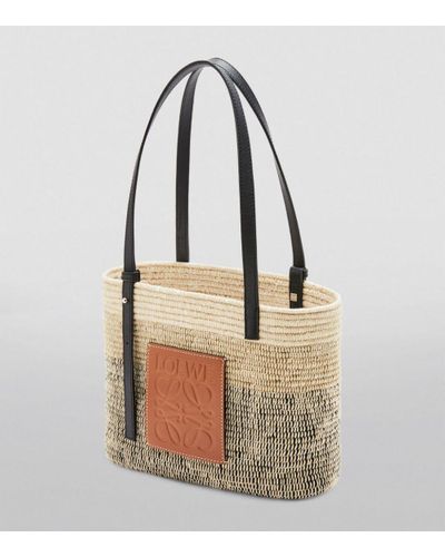 loewe small raffia basket bolsa