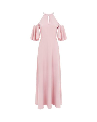 Ted Baker Dulciee Cold Shoulder Maxi Dress in Pink - Lyst