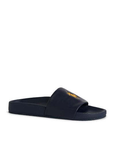 Polo Ralph Lauren Synthetic Polo Pony Slides in Blue for Men - Lyst