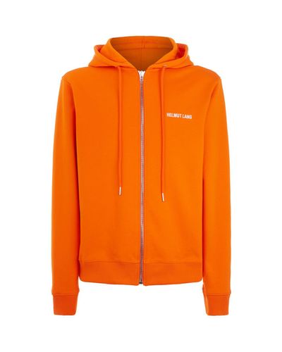 helmut lang zip moletom com capuz