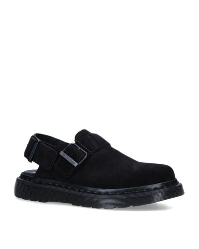 Dr. Martens Suede Jorge Sandals in Black | Lyst