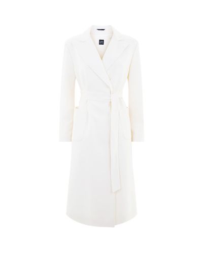 ivory belted coat
