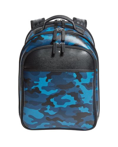 blue camo backpack