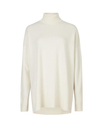 AllSaints Cashmere-blend Gala Rollneck Sweater in White - Lyst