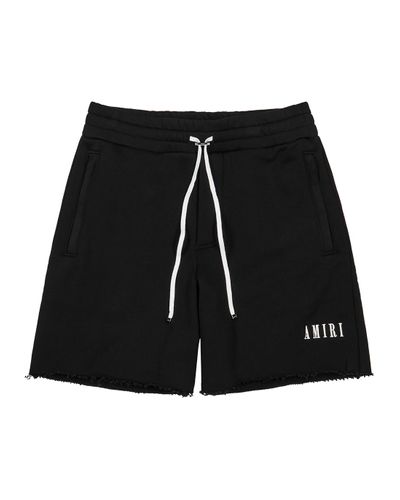Amiri Black Cotton-jersey Shorts for Men - Lyst