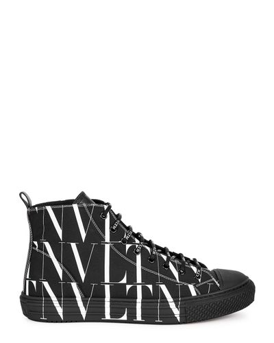 Valentino Canvas Valentino Garavani Garavani Vltn Times giggies Hi-top  Sneakers in Black for Men - Lyst