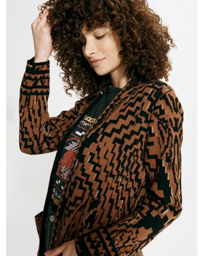 Hayley Menzies Aztec Tiger Cotton Jacquard Cardigan | Lyst