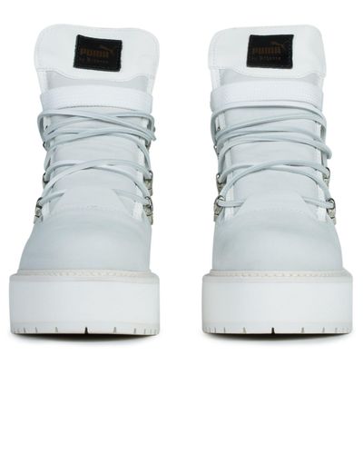white fenty boots