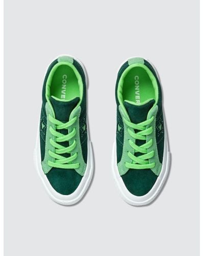green suede one star converse
