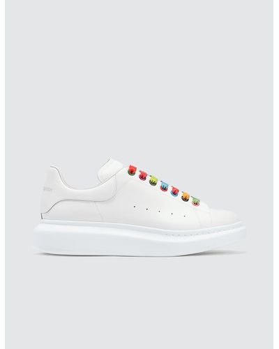 Alexander McQueen Rainbow Lace Oversized Sneaker in White for Men | Lyst