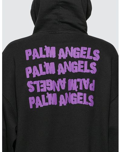 Palm Angels Cotton Angel Hoodie in Black for Men | Lyst