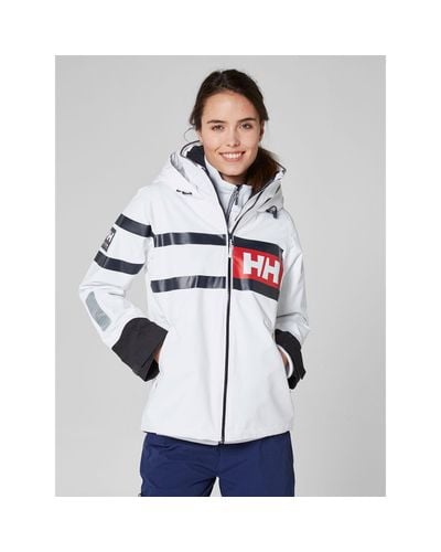 Helly Hansen Fleece Salt Power Jacket in White - Lyst