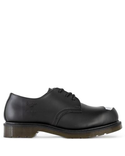 Raf Simons Leather Dr. Martens Steel Toe Shoes in Black for Men - Lyst