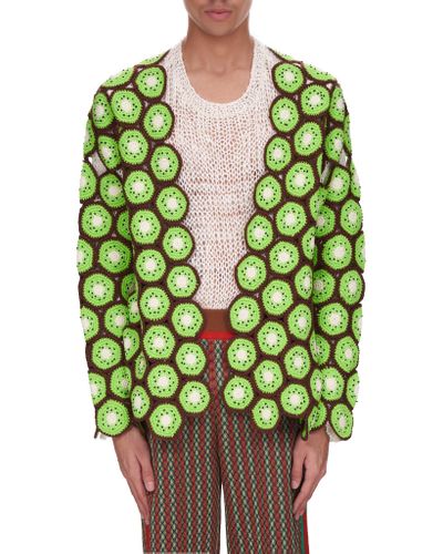 Doublet Kiwi Cardigan in Green for Men | Lyst