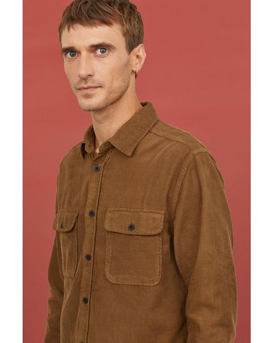 corduroy shirt mens h&m