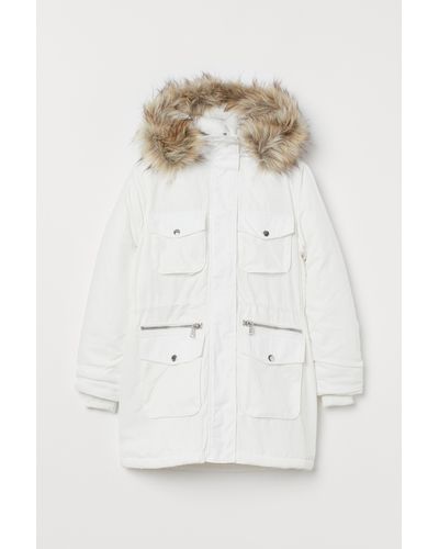 white padded parka