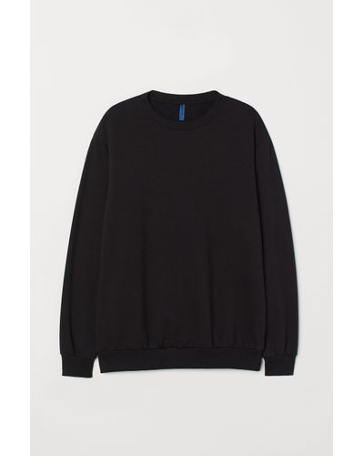 H&M Sweatshirt in Black for Men - Lyst