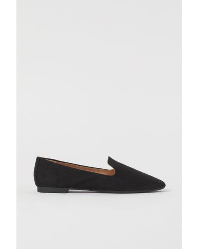 h and m black flats