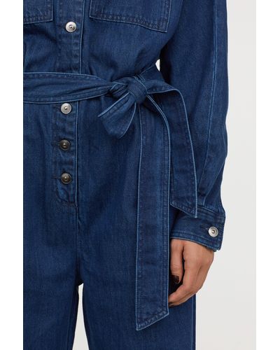 h&m denim jumpsuit
