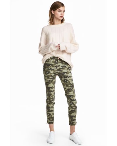 green patterned pants