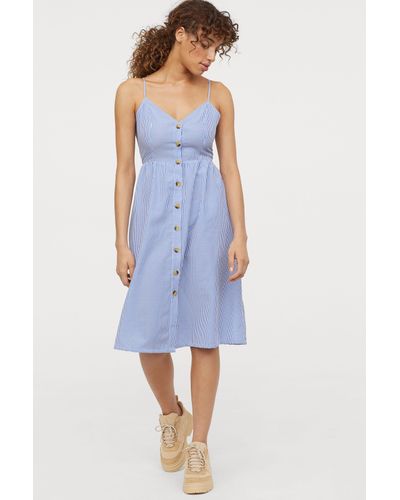 h&m striped midi dress