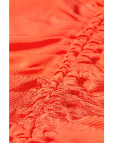 H☀M Synthetic Draped Dress in Orange | Lyst