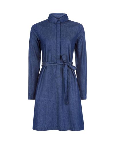 Hobbs Leah Denim Dress in Indigo (Blue 