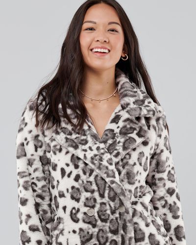 hollister leopard coat