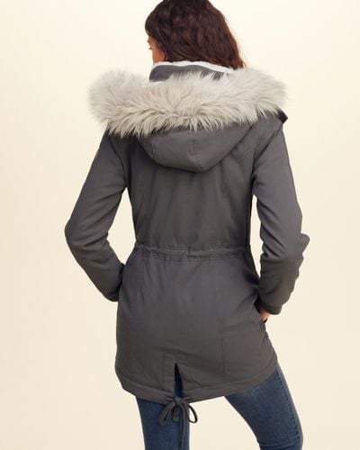 hollister cozy lined parka