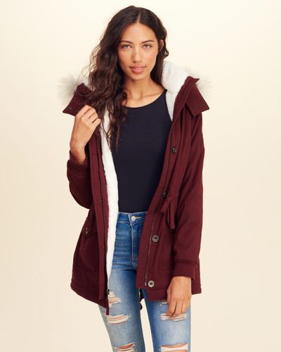 cozy lined down parka hollister