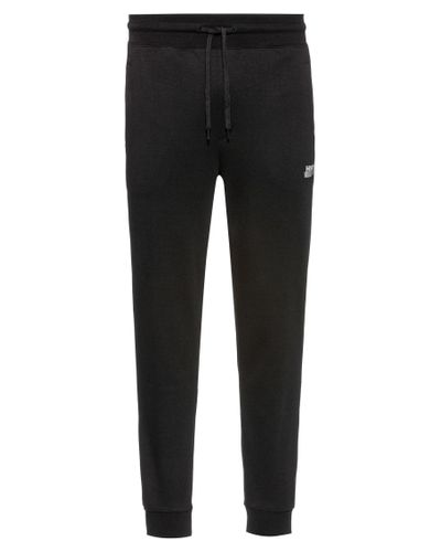 BOSS by Hugo Boss Cuffed Jogging Pants In Cotton With New Season Logo in Black for Men - Lyst