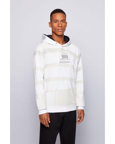 BOSS by HUGO BOSS Cotton Unisex Relaxed Fit Hooded Sweatshirt With ...