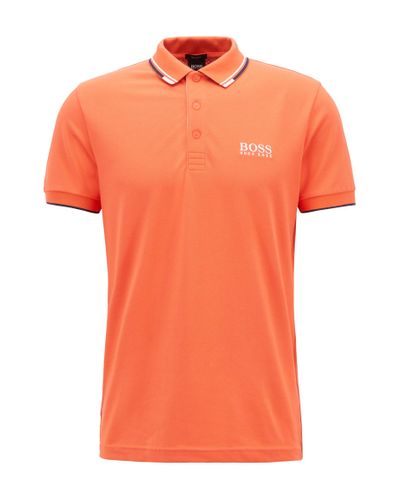 BOSS by Hugo Boss Cotton Regular Fit Piqué Polo Shirt With Quick-dry ...