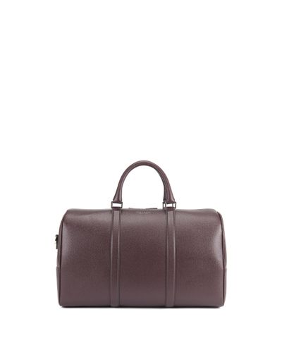 BOSS by HUGO BOSS Leather Weekender Bag | Signature Hold in Dark Red (Red)  for Men - Lyst