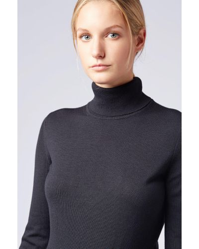 BOSS by Hugo Boss Gallery Collection Roll-neck Sweater In Mercerized ...