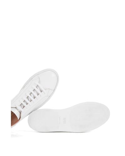 BOSS by Hugo Boss Leather Sneaker | Kate Low Cut C in White - Lyst