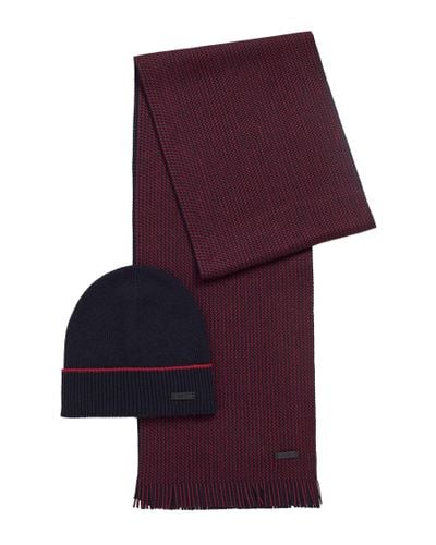 boss scarf and hat