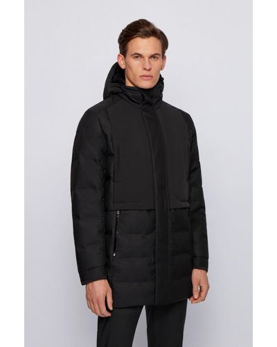 BOSS by HUGO BOSS Water-repellent Down Jacket With Detachable ...