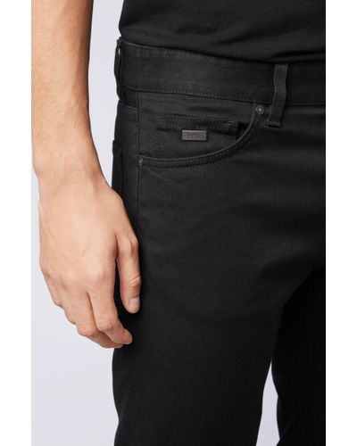 BOSS by Hugo Boss 12 Oz Stretch Cotton Jeans, Slim Fit | Delaware in Black  for Men - Lyst
