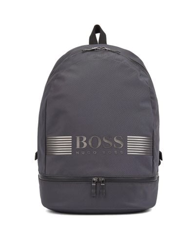 BOSS by HUGO BOSS Synthetic Logo Backpack In Structured Nylon With Top ...