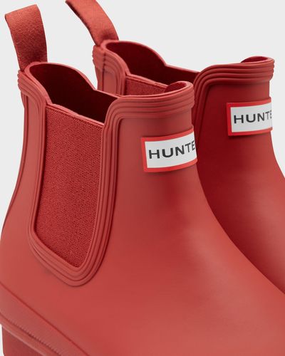 red ankle hunter boots