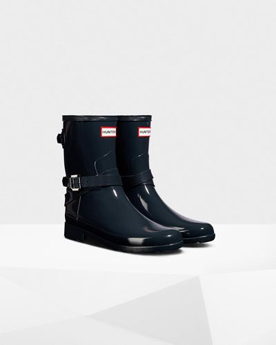 hunter gloss ankle boots