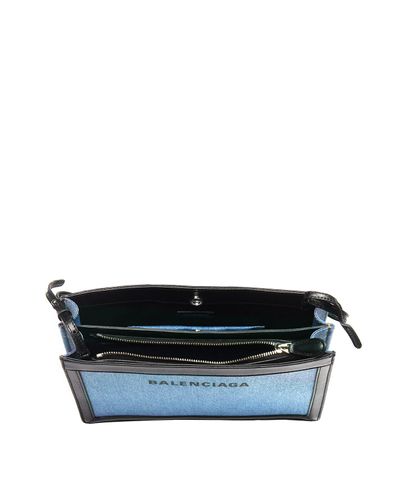 balenciaga navy pouch with strap